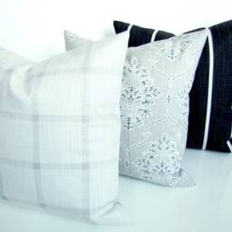 Gray Buffalo Check Pillow Covers Grey Throw Pillows Plaid Charcoal French - thumbnail 3