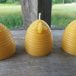 Michigan Beeswax Beehive Candle Set Rustic Farmhouse Decor - thumbnail 3