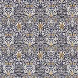 William Morris, Snakeshead Arts & Crafts, Navy Gold Cotton Velvet Cushion Cover, Throw Pillow Home Decor - thumbnail 3