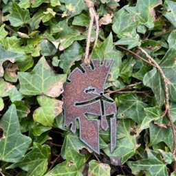 Rustic Spartan Helmet Christmas Ornament Military Wall Decor - 10cm - thumbnail 2