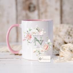 Personalised World's Best Nanna Nanny Mum Auntie Nana Grandma Mama Mother's Day Gift Floral Ceramic Small Vase Jug Mug Birthday - thumbnail 3