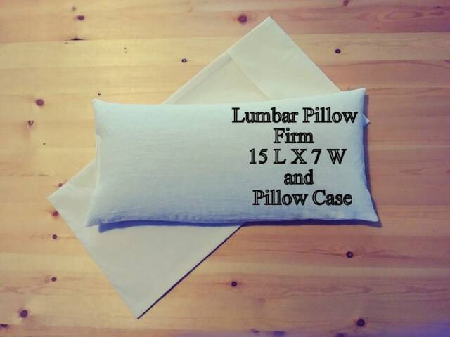 Mac's Set, Buckwheat Hull Firm Neck & Lumbar Pillow & 1 Case, 100% Unbleached Cotton Muslin, No Zipper - image 1