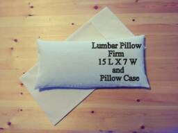 Mac's Set, Buckwheat Hull Firm Neck & Lumbar Pillow & 1 Case, 100% Unbleached Cotton Muslin, No Zipper - thumbnail 1