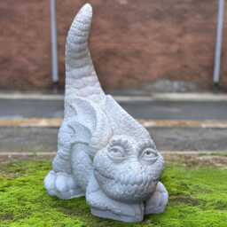 Concrete Baby Dragon Statue Cement Sculpture Stone Mythical Animal Ornament Figure Patio Garden Lovers Gift