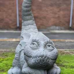 Concrete Baby Dragon Statue Cement Sculpture Stone Mythical Animal Ornament Figure Patio Garden Lovers Gift - thumbnail 2