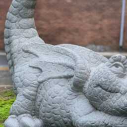 Concrete Baby Dragon Statue Cement Sculpture Stone Mythical Animal Ornament Figure Patio Garden Lovers Gift - thumbnail 4
