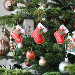 Holiday Mini Stockings Personalized, Personalized Gift Family Ornaments, Stuffer For Traditional Christmas Stocking Idea, Colleague Present - thumbnail 2
