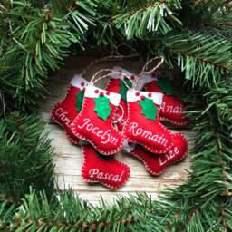 Holiday Mini Stockings Personalized, Personalized Gift Family Ornaments, Stuffer For Traditional Christmas Stocking Idea, Colleague Present - thumbnail 4
