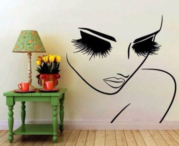 Beauty Face Wall Sticker For Melissa Including Text
