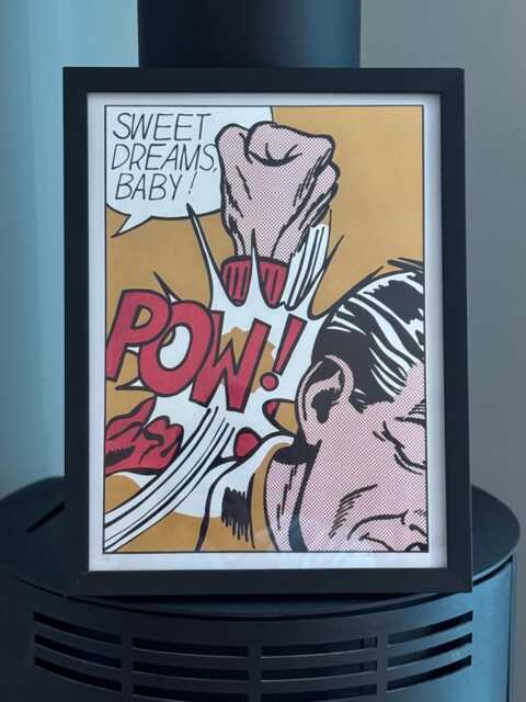 Roy Lichtenstein Pow Sweet Dreams Baby Print Framed Black - image 1