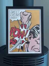 Roy Lichtenstein Pow Sweet Dreams Baby Print Framed Black - thumbnail 1