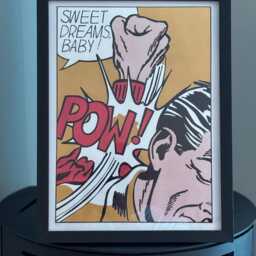 Roy Lichtenstein Pow Sweet Dreams Baby Print Framed Black - thumbnail 2