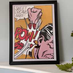 Roy Lichtenstein Pow Sweet Dreams Baby Print Framed Black - thumbnail 4