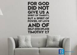 Timothy 17 Bible Verse Room Wall Art Decal Sticker - thumbnail 1