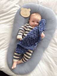 Baby Comforter - Large Chenille Lovey Blanket Handmade Security Soft Comfort Shower Gift UK - thumbnail 1