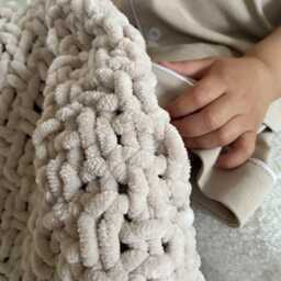 Baby Comforter - Large Chenille Lovey Blanket Handmade Security Soft Comfort Shower Gift UK - thumbnail 2