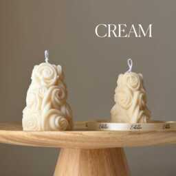 Handmade Roses Soy Candle - Sculptural Home Decor, Wedding Favor - thumbnail 3