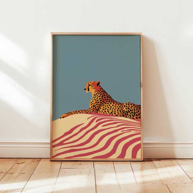 Cheetah Poster, Wildlife Animal Print, Safari Wall Art, Big Cat Decor, Jungle African Prints, Nature Posters - image 1