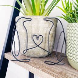 Wire Penguin Art Handmade Aluminum Heart Decor - thumbnail 1