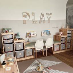 Children's Room Decoration - Wall Quotes Play Wording Nursery Decor Boho- Scandi Playroom Accessories Wooden - thumbnail 2