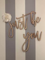 Just Be You Wood Cutout, Laser Cut Wooden Wall Art - thumbnail 1