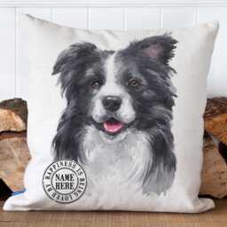 Personalised Border Collie Cushion Cover Dog Throw Pillow Custom Dogs Bed Decor New Puppy Pooch Birthday Gift Ekdc04 - thumbnail 1