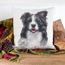 Personalised Border Collie Cushion Cover Dog Throw Pillow Custom Dogs Bed Decor New Puppy Pooch Birthday Gift Ekdc04 - thumbnail 2