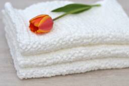 Linen Waffle Towel Set, Pure White, Natural For Bathroom, Sauna, Kitchen, Travel, Soft & Absorbent, Gentle To Skin