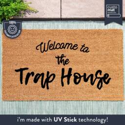 Welcome To The Trap House - Personalized Mat Custom Coir Doormat Home Decor Funny Quote - thumbnail 1