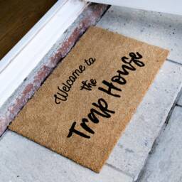 Welcome To The Trap House - Personalized Mat Custom Coir Doormat Home Decor Funny Quote - thumbnail 2