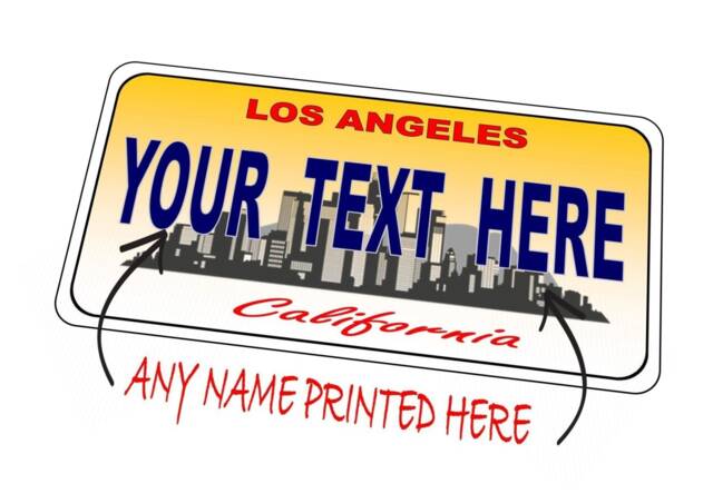 Los Angeles Novelty Number Plate Personalised Birthday Gift 15cm 29cm American