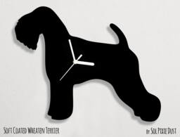 Soft Coated Wheaten Terrier Dog - Wall Clock Silhouette