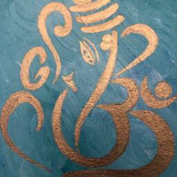 Ganesha Painting Modern Indian Wall Art, Diwali Gift - Digital Download - thumbnail 3