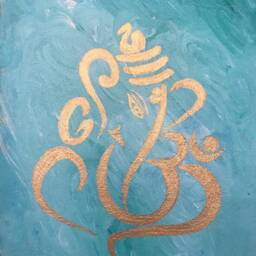 Ganesha Painting Modern Indian Wall Art, Diwali Gift - Digital Download - thumbnail 2