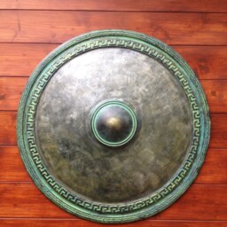 Replica Greek Shield Bronze Metal Sculpture, Ancient Warrior Armor - thumbnail 4
