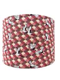 Japanese Cranes & Dahlias Lampshade Pink Floral Oriental Style