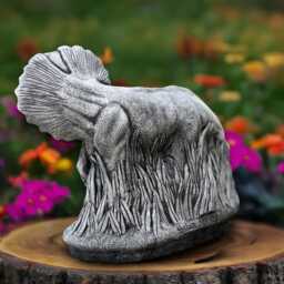 Stone Dragon Sculpture Outdoor Gothic Figurine Concrete Lizard Decor Handmade Ornament Gothic Statue Front Door Art - thumbnail 4