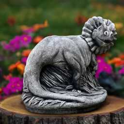 Stone Dragon Sculpture Outdoor Gothic Figurine Concrete Lizard Decor Handmade Ornament Gothic Statue Front Door Art - thumbnail 2