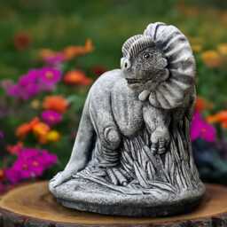 Stone Dragon Sculpture Outdoor Gothic Figurine Concrete Lizard Decor Handmade Ornament Gothic Statue Front Door Art - thumbnail 3