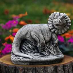 Stone Dragon Sculpture Outdoor Gothic Figurine Concrete Lizard Decor Handmade Ornament Gothic Statue Front Door Art - thumbnail 1