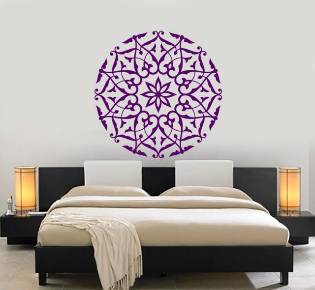 Wall Vinyl Decal Mandala Pattern Symbol Of Universe Cosmos Indian Religious Spiritual Modern Home Decor - #1180Dz - image 1