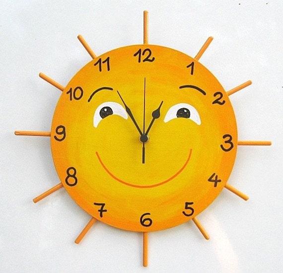 Sun Hand Painted Wall Clock - image 1