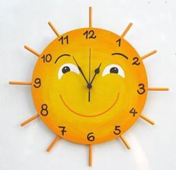 Sun Hand Painted Wall Clock