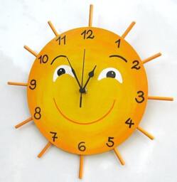 Sun Hand Painted Wall Clock - thumbnail 3