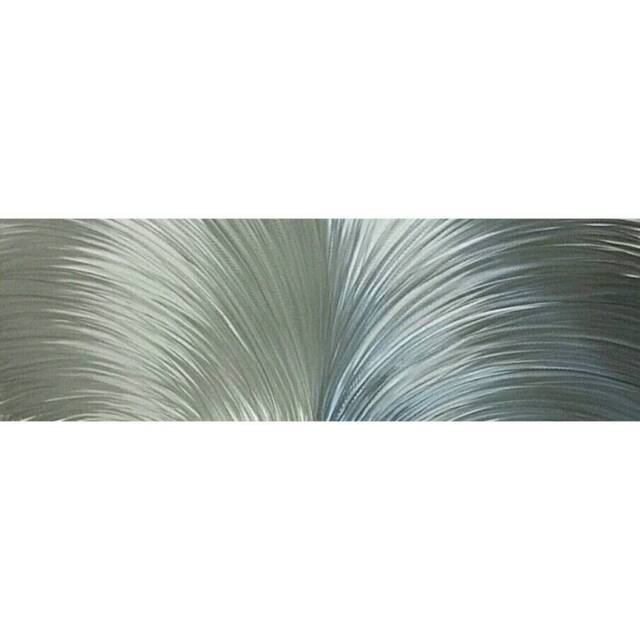 Modern Abstract Metal Wall Art Sculpture, 3D Silver By R Toomer. Sprung - image 1