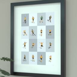 Hull City Legends Illustrated Poster - Kc Stadium Icons Print Tigers Football Art - thumbnail 1