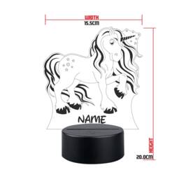 Personalised Unicorn Night Light Led Animal Light Stand - thumbnail 2