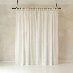Tab Top Linen Curtain Panel, Custom Color, Various Sizes, Privacy, Blackout Curtains Option - thumbnail 2