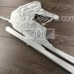 Alpine Skier - Metal Wall Art Downhill Ski Sculpture Humdinger Designs - thumbnail 2