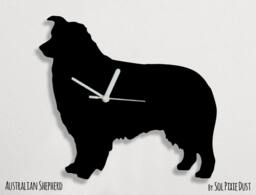 Australian Shepherd Dog - Wall Clock Silhouette - thumbnail 1